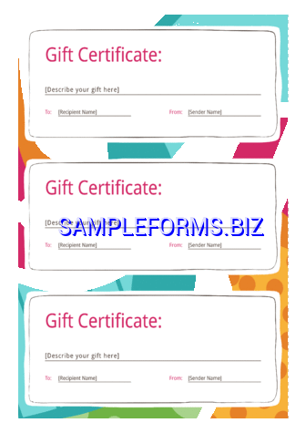 Gift Certificate Template 1